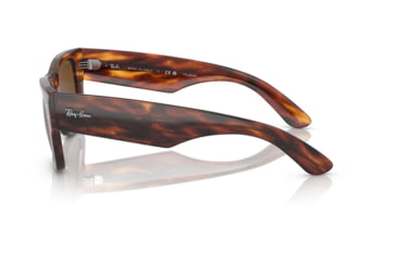 Image of Ray-Ban RB0840SF Mega Wayfarer Sunglasses, Striped Havana Frame, Brown Polarized Lens, Asian Fit, 52, RB0840SF-954-57-52