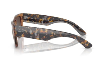 Image of Ray-Ban RB0840SF Mega Wayfarer Sunglasses, Transparent Brown Frame, Light Brown Mirror Gold Lens, Asian Fit, 52, RB0840SF-663693-52