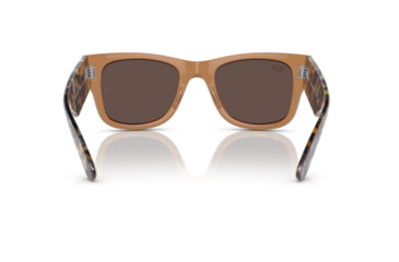 Image of Ray-Ban RB0840SF Mega Wayfarer Sunglasses, Transparent Brown Frame, Light Brown Mirror Gold Lens, Asian Fit, 52, RB0840SF-663693-52