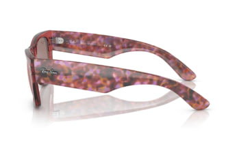 Image of Ray-Ban RB0840SF Mega Wayfarer Sunglasses, Transparent Pink Frame, Brown Mirror Dark Red Lens, Asian Fit, 52, RB0840SF-66372K-52