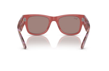 Image of Ray-Ban RB0840SF Mega Wayfarer Sunglasses, Transparent Pink Frame, Brown Mirror Dark Red Lens, Asian Fit, 52, RB0840SF-66372K-52