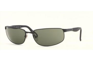 Image of Ray-Ban RB3254 Progressive Sunglasses - Matte Black Frame w/ Crystal Green 61 mm Diameter Lenses, 006-6116