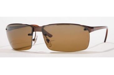 Image of Ray-Ban RB3276-014-13-6413 Sunglasses with No-Line Progressive Rx Prescription Lenses - Brown Frame w/ 64 mm Diameter Lenses