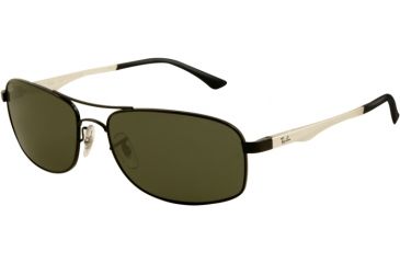 Image of Ray-Ban RB3484 Single Vision Prescription Sunglasses RB3484-002-6317 - Lens Diameter 63 mm, Frame Color Black