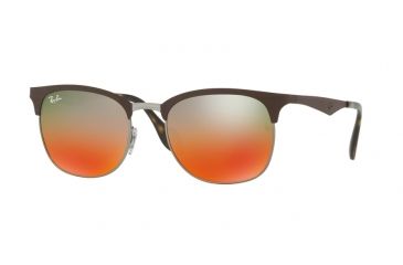 Image of Ray-Ban RB3538 Progressive Prescription Sunglasses RB3538-9006A8-53 - Lens Diameter 53 mm, Frame Color Gunmetal/matte Brown