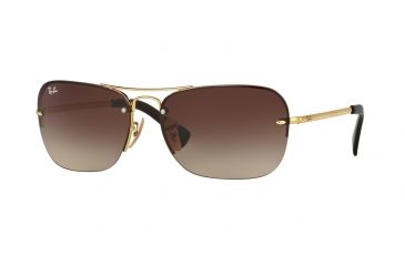 Image of Ray-Ban RB3541 Bifocal Prescription Sunglasses RB3541-001-13-61 - Lens Diameter 61 mm, Frame Color Gold