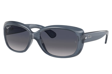 Image of Ray-Ban RB4101 Jackie Ohh Sunglasses - Women's, Transparent Dark Brown Frame, Blue Gradient Lens, Polarized, 58, RB4101-659278-58