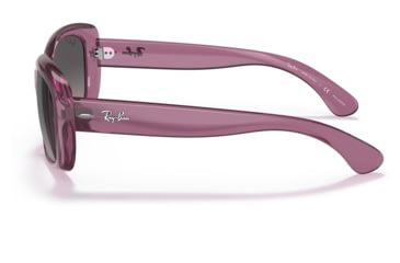 Image of Ray-Ban RB4101 Jackie Ohh Sunglasses - Womens, Transparent Violet Frame, Grey Gradient Lens, Polarized, 58, RB4101-6591M3-58