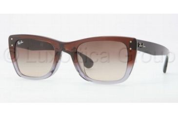 Image of Ray-Ban RB4148F Bifocal Prescription Sunglasses RB4148F-108013-5222 - Lens Diameter 52 mm, Frame Color Brown Top on Transparent