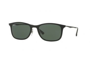 Image of Ray-Ban RB4225 Sunglasses 601S71-52 - Matte Black Frame, Green Lenses