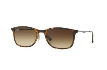 Image of Ray-Ban RB4225 Sunglasses 894/13-52 - Matte Havana Frame, Gradient Brown Lenses