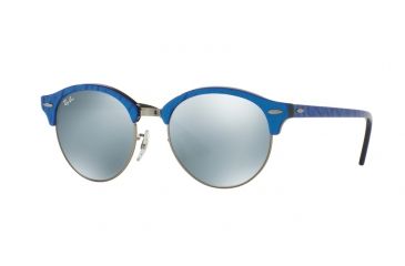 Image of Ray-Ban RB4246 Single Vision Prescription Sunglasses RB4246-984-30-51 - Lens Diameter 51 mm, Frame Color Top Wrinkled Blu On Black