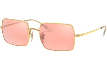Image of Ray-Ban Rectangle RB1969 Sunglasses, Arista, Photo Pink Mirror Grey, 54, RB1969-001-3E-54
