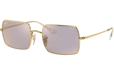 Image of Ray-Ban Rectangle RB1969 Sunglasses, Arista, Photo Dark Grey Mirror Gold, 54, RB1969-001-B3-54