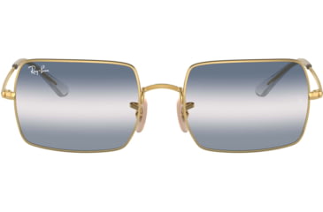 Image of Ray-Ban Rectangle 1969 Sunglasses 001/GA-54 - , Clear Gradient Blue Lenses