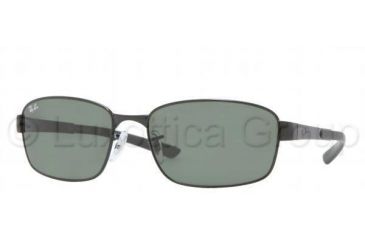 Image of Ray-Ban RB3413 Sunglasses with No-Line Progressive Rx Prescription Lenses RB3413-002-5618 - Lens Diameter: 56 mm, Frame Color: Black