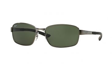 Image of Ray-Ban RB3413 Sunglasses with No-Line Progressive Rx Prescription Lenses RB3413-004-59 - Lens Diameter 59 mm, Frame Color Gunmetal
