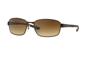 Image of Ray-Ban RB3413 Sunglasses with No-Line Progressive Rx Prescription Lenses RB3413-014-51-59 - Lens Diameter 59 mm, Frame Color Brown