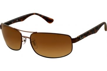 Image of Ray-Ban Bifocal Sunglasses RB3445 with Lined Bi-Focal Rx Prescription Lenses RB3445-012-85-6117 - Lens Diameter 61 mm, Frame Color Matte Brown