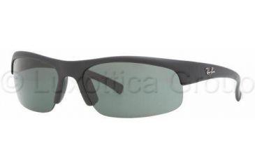 Image of Ray-Ban Sunglasses RB4039 622/71-6316 - Black Rubberize Green
