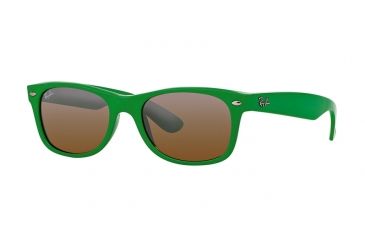 Image of Ray-Ban New Wayfarer Prescription Sunglasses RB2132 RB2132-60683K-52 - Lens Diameter 52 mm, Frame Color Shiny Green