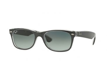 Image of Ray-Ban New Wayfarer Prescription Sunglasses RB2132 RB2132-614371-52 - Lens Diameter 52 mm, Frame Color Top Brushed Gunmetal On Trasp