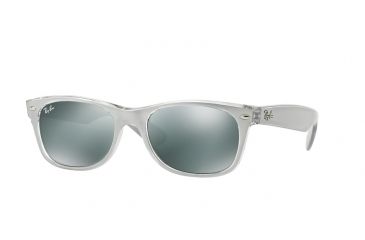 Image of Ray-Ban New Wayfarer Prescription Sunglasses RB2132 RB2132-614440-55 - Lens Diameter 55 mm, Frame Color Top Brushed Silver On Trasp