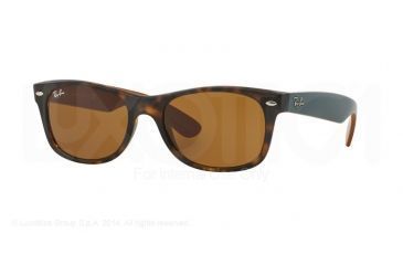 Image of Ray-Ban New Wayfarer Prescription Sunglasses RB2132 RB2132-6179-55 - Lens Diameter 55 mm, Frame Color Matte Havana
