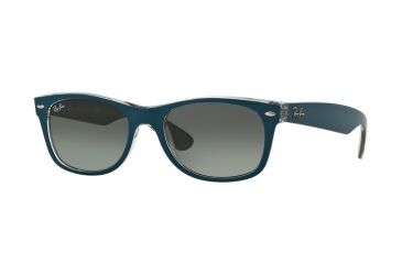 Image of Ray-Ban New Wayfarer Prescription Sunglasses RB2132 RB2132-619171-52 - Lens Diameter 52 mm, Frame Color Top Mt Petroleum On Grey