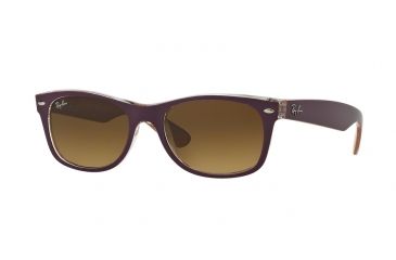 Image of Ray-Ban New Wayfarer Prescription Sunglasses RB2132 RB2132-619285-52 - Lens Diameter 52 mm, Frame Color Top Matte Violet On Orange