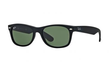 Image of Ray-Ban New Wayfarer Prescription Sunglasses RB2132 RB2132-622-58 - Lens Diameter 58 mm, Frame Color Black Rubber
