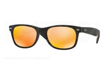 Image of Ray-Ban New Wayfarer Prescription Sunglasses RB2132 RB2132-622-69-55 - Lens Diameter 55 mm, Frame Color Rubber Black