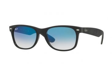 Image of Ray-Ban New Wayfarer Prescription Sunglasses RB2132 RB2132-62423F-52 - Lens Diameter 52 mm, Frame Color Black/top Black Alcantara