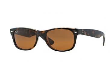 Image of Ray-Ban New Wayfarer Prescription Sunglasses RB2132 RB2132-710-58 - Lens Diameter 58 mm, Frame Color Light Havana