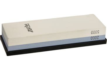 Image of Real Steel Japanese Whetstone Medium, Japanese Whetstone, 7.1in X 2.4in X 1.2in, 1.3 Lbs, Two Sided Corundum, 2000 And 5000 Grit, Includes Two Interchangeable Non-Slip Silicone Bases, W0205