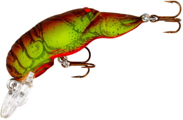 Image of Rebel Lures Rebel Teeny Wee Crawfish Bait 1 1/2in, 1/10 oz, Floating, Chartreuse/Brown, F7767