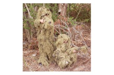 Image of Red Rock Outdoor Gear 5-Piece Youth Ghillie Suit Woodland, Desert, Medium, 70916YM