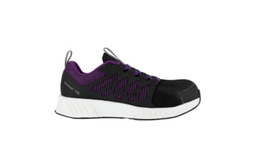 Image of Reebok Fusion Flexweave Athletic Work Shoe - Womens, Wide, Black/Purple, 8, 690774487970