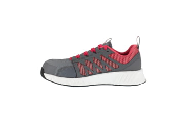 Image of Reebok Fusion Flexweave Athletic Work Shoe - Womens, Medium, Grey/Red, 8.5, 690774487338