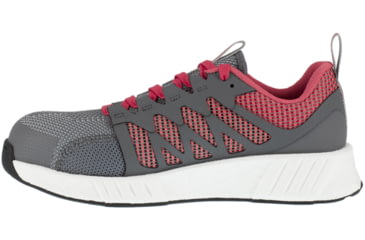 Image of Reebok Fusion Flexweave Athletic Work Shoe - Womens, Medium, Grey/Red, 8.5, 690774487338