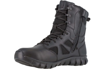 Image of Reebok Sublite Cushion Waterproof, 8 inch Soft Toe Tactical Boot w/Side Zip - Mens, Black, 5.5W, RB8806-Black-5.5-Male-W