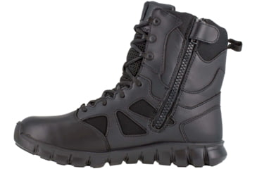 Image of Reebok Sublite Cushion Waterproof, 8 inch Soft Toe Tactical Boot w/Side Zip - Mens, Black, 5.5W, RB8806-Black-5.5-Male-W
