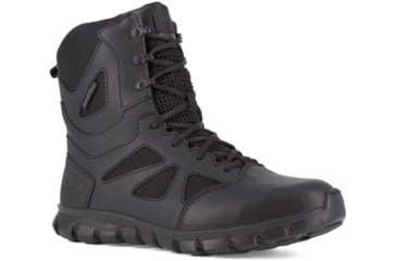 Image of Reebok Sublite Cushion Waterproof, 8 inch Soft Toe Tactical Boot w/Side Zip - Mens, Black, 5.5W, RB8806-Black-5.5-Male-W
