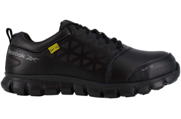 Image of Reebok Sublite Cushion Work Shoe Athletic Oxford with CushGuard Internal Met Guard - Womens, Black, 6, Wide, 690774462229