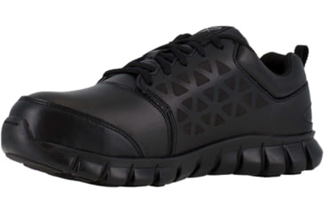 Image of Reebok Sublite Cushion Work Shoe Athletic Oxford with CushGuard Internal Met Guard - Womens, Black, 6, Wide, 690774462229