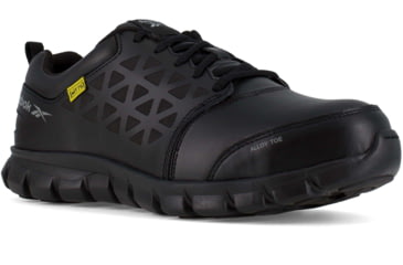 Image of Reebok Sublite Cushion Work Shoe Athletic Oxford with CushGuard Internal Met Guard - Womens, Black, 6, Wide, 690774462229