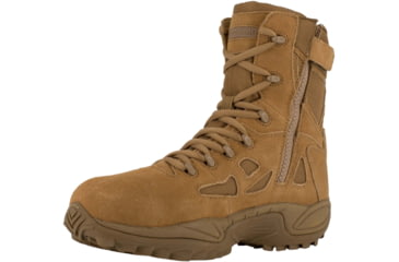 Image of Reebok Womens Rapid Response RB Stealth 8in Boots w/Side Zipper, Coyote, 6.5, RB885-COYOTE-6.5-Womens-W
