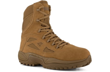 Image of Reebok Womens Rapid Response RB Stealth 8in Boots w/Side Zipper, Coyote, 6.5, RB885-COYOTE-6.5-Womens-W