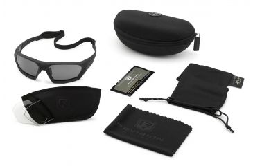 Image of Revision Unisex Shadowstrike Ballistic Sunglass Military, Black, w/ Clear, Solar Lenses 4-0750-0103