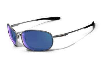 Image of Revo Transmit Polished Black Metal Frame, Cobalt Lens Sunglasses - RE9014-02